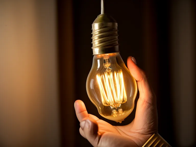 A hand adjusting a warm amber light bulb while working through a creative block in a Portland illustrator's workspace
