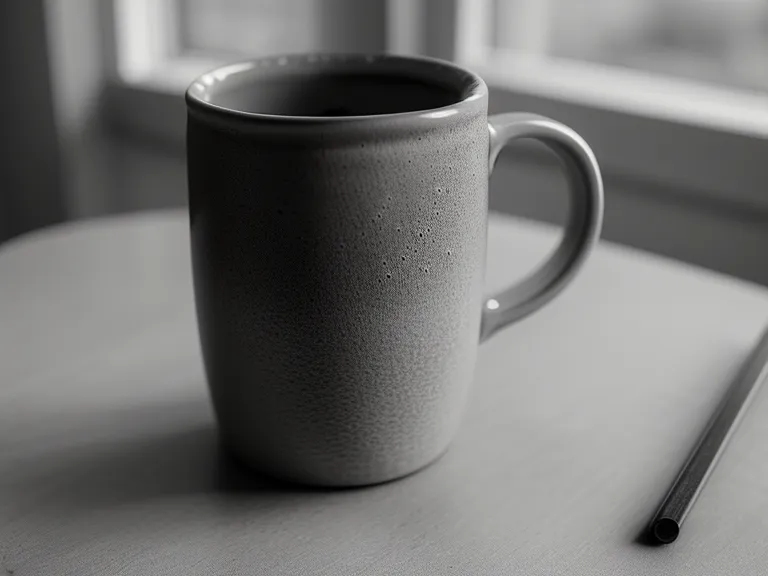 A simple, unpolished pencil sketch of a coffee mug in a journaling notebook, the first sign a creative block from a spiritual awakening detour was finally breaking.